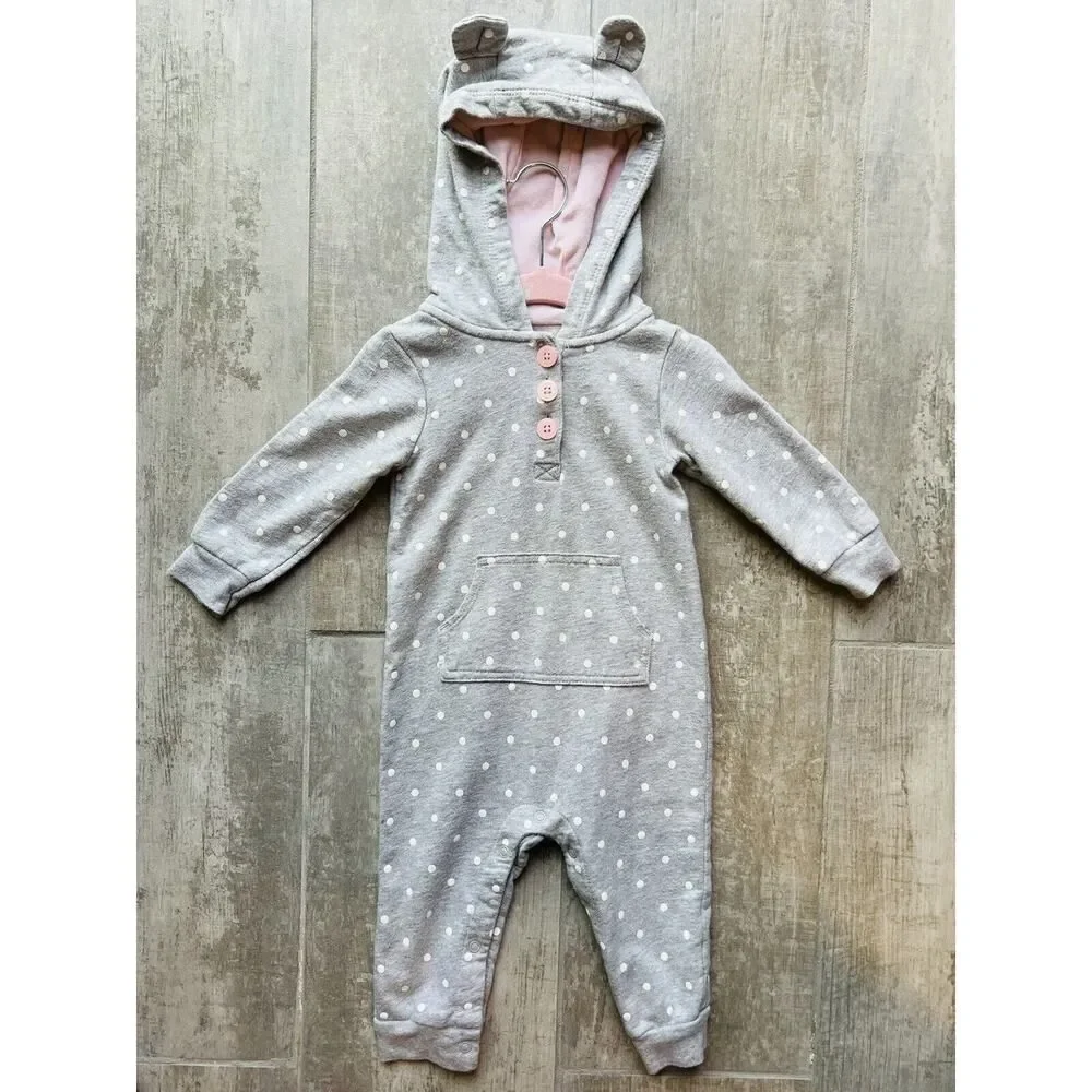 Baby Girl One-Piece Jumpsuit Romper Fall Hooded Outfit Fox Coverall 9 Months